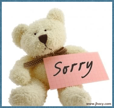 teddybear sorry