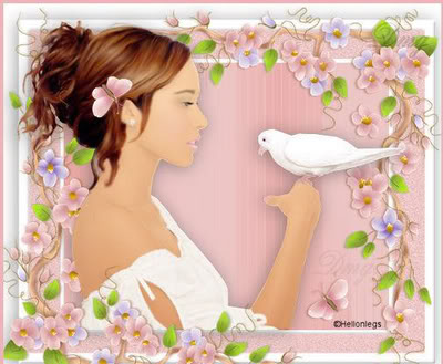 girl with dove