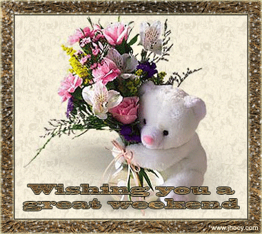 bear with flowers