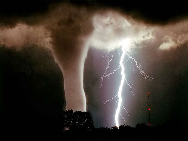 tornado and lighting