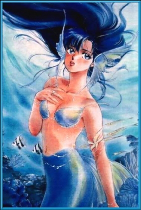 blue haired mermaid