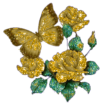 golden glitter rose